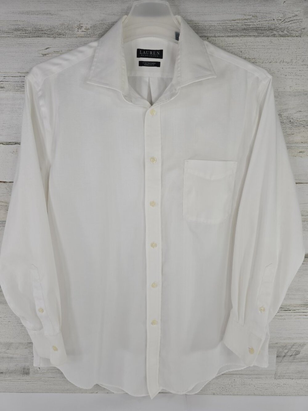 Lauren Ralph Lauren white dress shirt Button-Down Front Men's Size 17 XL REGULAR